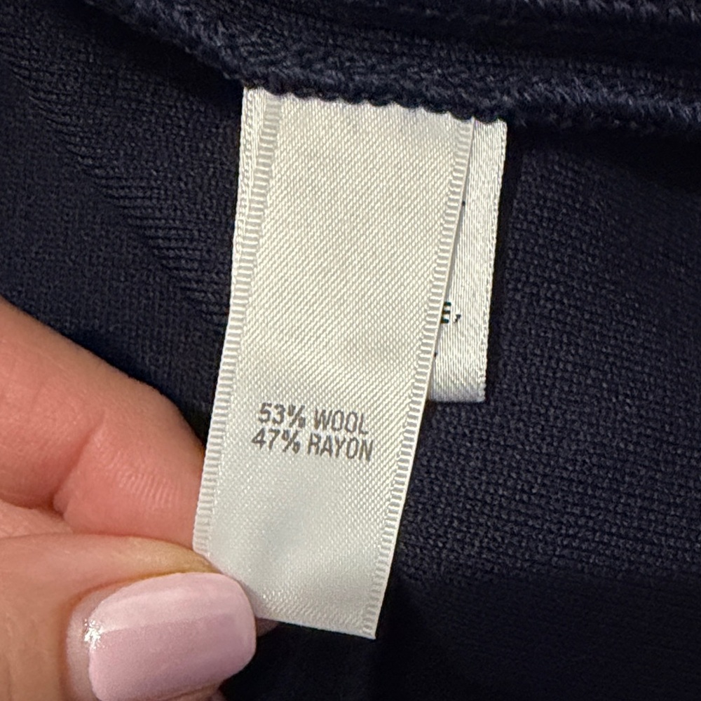 St John Navy Wool Blend Jacket Size 2 - Picture 8 of 11